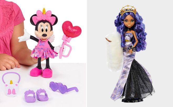 Disney Junior Minnie Mouse Fabulous Fashion Doll and Monster High Doll