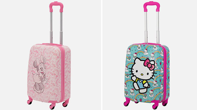 Disney Minnie Mouse Kids 21 Inch Luggage and Hello Kitty Kids 21 Inch Luggage