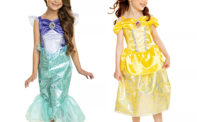 Disney Princess Ariel and Belle Core Dresses