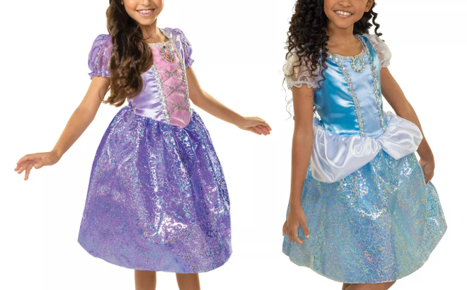 Disney Princess Rapunzel and Cinderella Core Dresses
