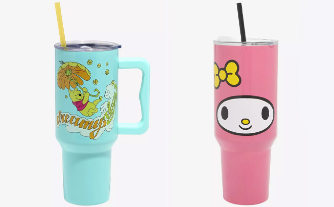Disney Winnie The Pooh Stainless Steel Travel Mug and My Melody Stainless Steel Travel Cup