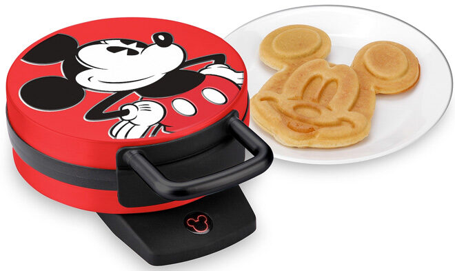 Disneys Mickey Mouse Waffle Maker on a Light Background