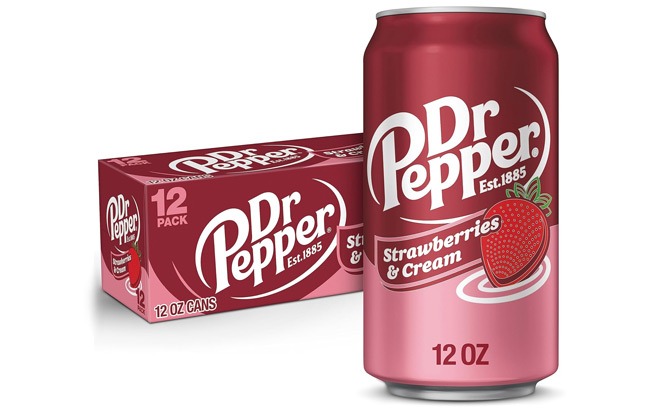 Dr Pepper Strawberries and Cream Soda 12 Pack