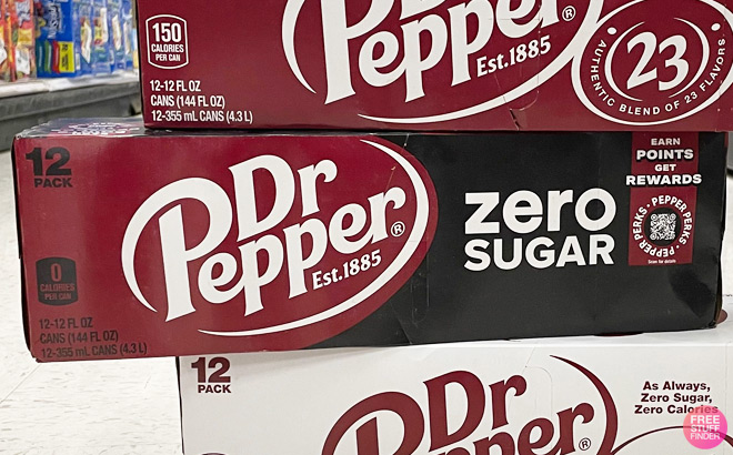 Dr Pepper Zero Sugar Soda 12 Pack