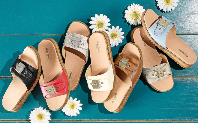 Dr Scholls Buckle Slide Sandals Dr Scholls Buckle Slide Sandals