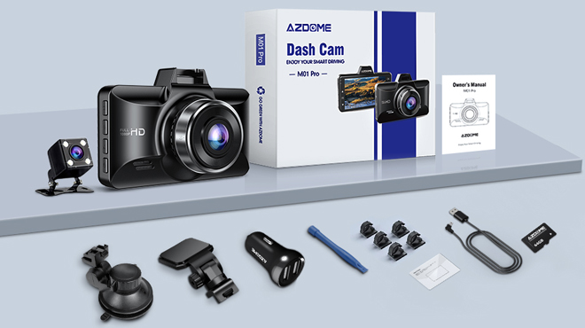 Dual Dash Cam Front and Rear Complete Kit