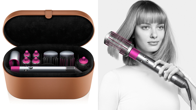 Dyson Airwrap Complete Styler and a Woman Using the Item