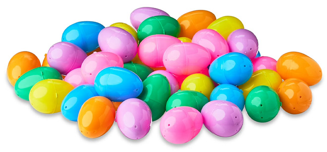 Easter 1.5 Inch Multicolor Plastic Fillable Egg 48 Pack