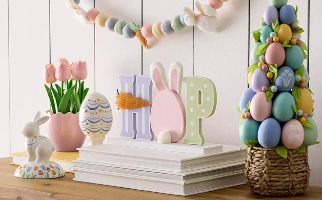 Easter Decor on a Table