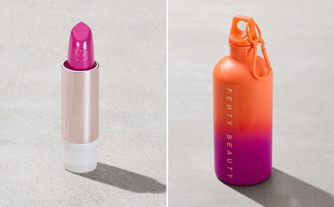 Fenty Beauty Lipstick and Watter Bottle