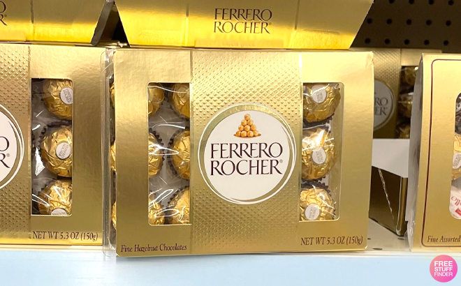 Ferrero Rocher 12 Count Premium Gourmet Milk Hazelnut Chocolates
