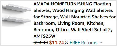 Floating Shelves Checkout