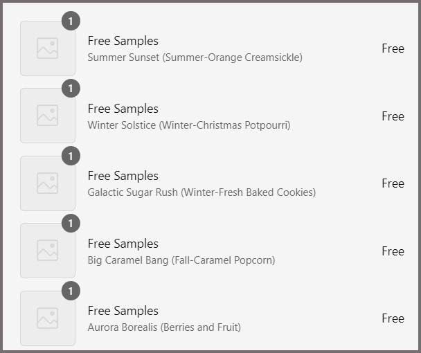 Free Sample Checkout
