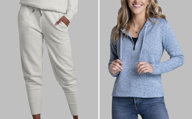 Fruit of the Loom Womens Crafted Comfort Fleece Pants and Pullover