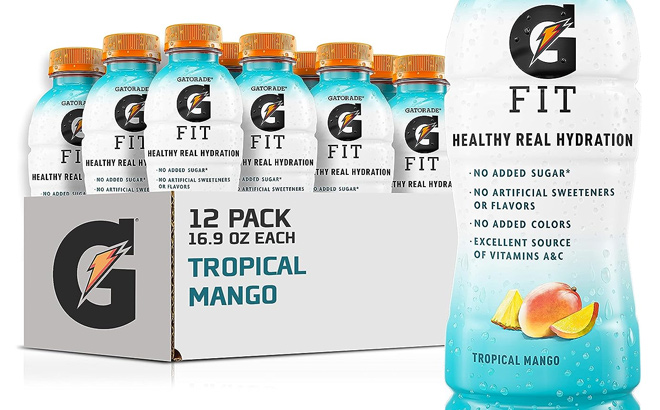Gatorade Fit Electrolyte Beverage Healthy Real Hydration Tropical Mango 16 9 oz