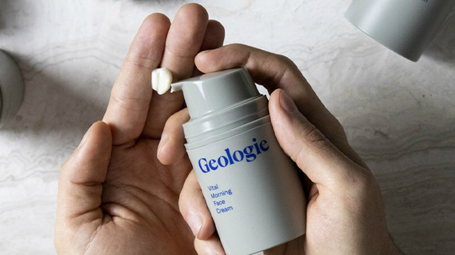 A Person Holding Geologie Morning Face Cream