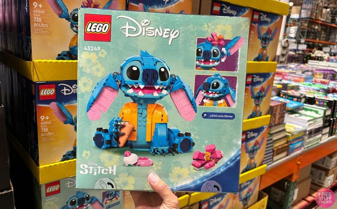 Hand Holding Dinsey LEGO Stitch Building Set