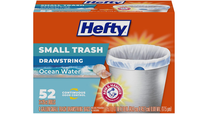 Hefty 52 Count Small Trash Bags
