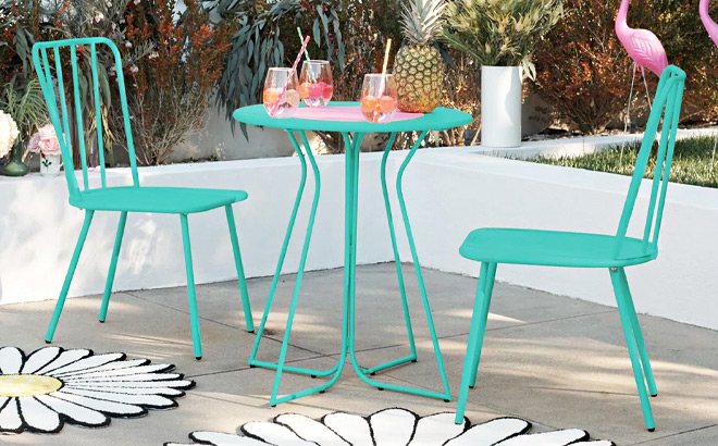 Heidi Round Outdoor 3 Piece Dining Set