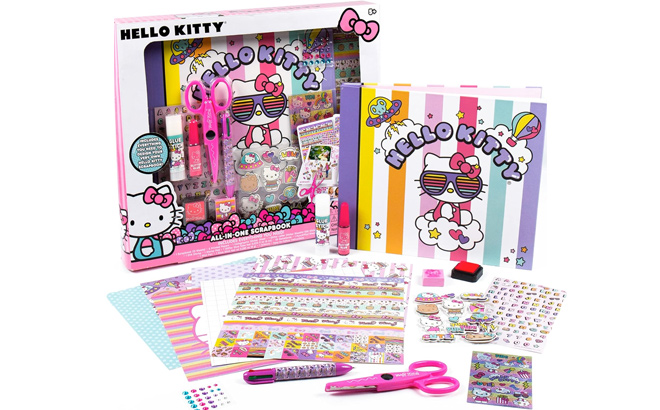 Hello Kitty All in One DIY Design Your Own Scrapbook with Over 250 Essentials Great Hello Kitty Toys for Weekend Activity