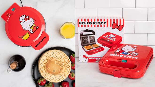 Hello Kitty Grilled Cheese Maker and Hello Kitty Waffle Maker