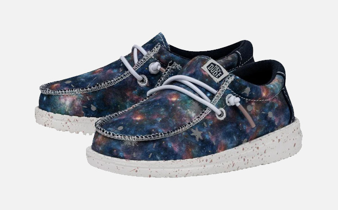 Hey Dude Wally Toddler Galaxy in Blue Multi Glow Color