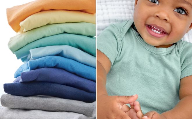 Honest Baby Clothing Organic Cotton Short Sleeve Bodysuits 8 Piece