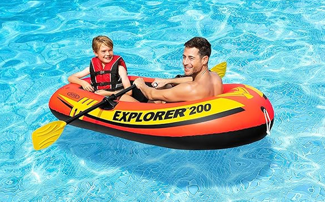 INTEX Explorer 200 Inflatable Boat Set