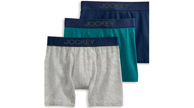 Jockey Essentials Boys Cotton Stretch Boxer Brief Underwear 3 Pack