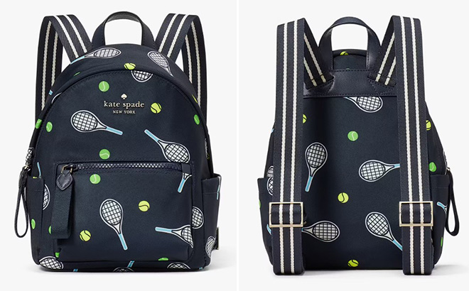 Kate Spade Chelsea Racquet And Ball Printed Mini Backpack Black Kate Spade Chelsea Racquet And Ball Printed Mini Backpack Black