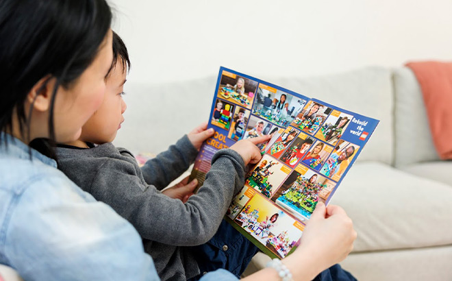 Kids Reading LEGO Magazine