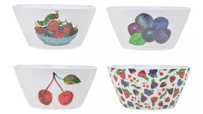 Kids The Very Hungry Caterpillar 4 Piece Cereal Bowl Set