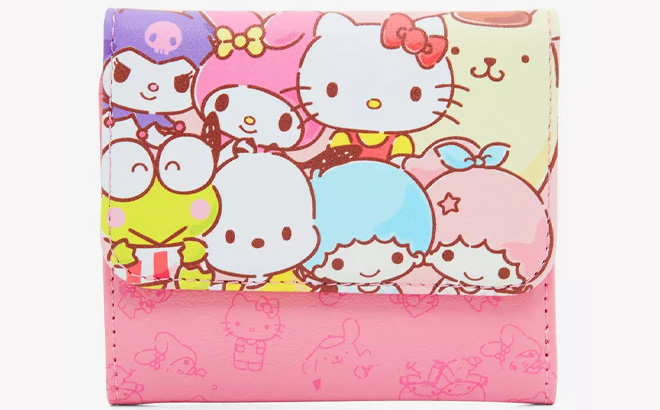 Loungefly Hello Kitty And Friends Pink Mini Flap Wallet