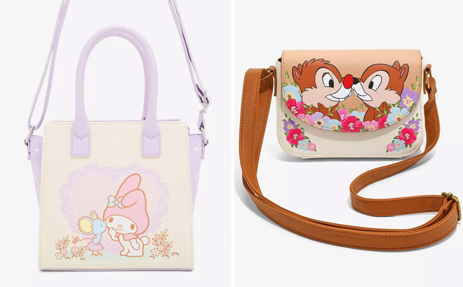 Loungefly My Melody Flat Lavender Satchel Bag 2 Loungefly My Melody Flat Lavender Satchel Bag 2