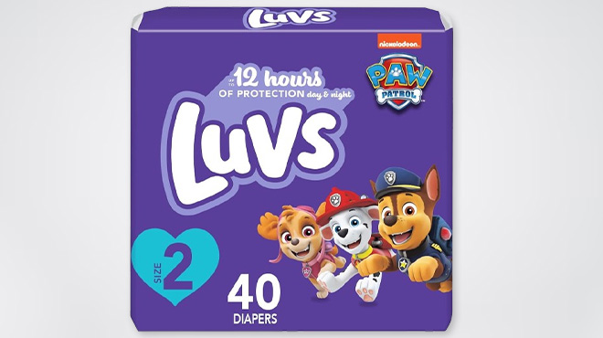 Luvs Paw Patrol Disposable Baby Diapers 40 Count