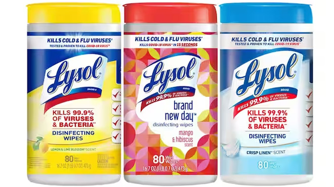 Lysol 80 count Disinfecting Wipes 3 pk