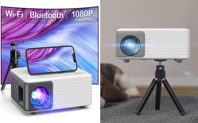 Mini Projector 1080P with Stand