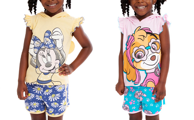 Minnie Mouse Toddler Girl Cosplay and Paw Patrol Toddler Cosplay Graphic 2 Piece Set