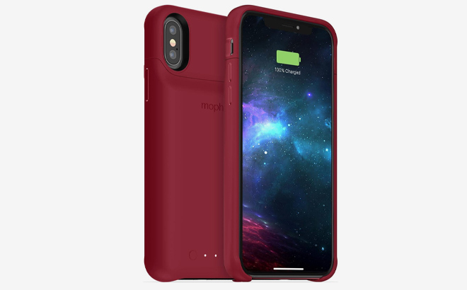Mophie Juice Pack Access Ultra Slim Wireless Battery Case in red color