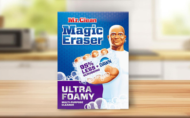 Mr Clean Magic Eraser on the Table