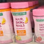 Natures Bounty 80 Count Hair Skin Nails Gummies on a Shelf