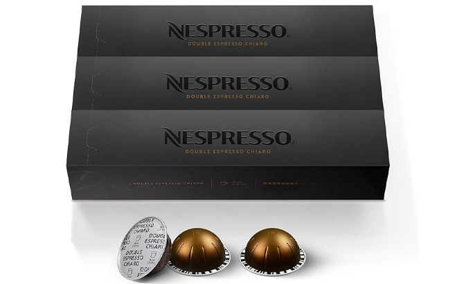 Nespresso 60 Count VertuoLine Double Espresso Chiaro Capsules