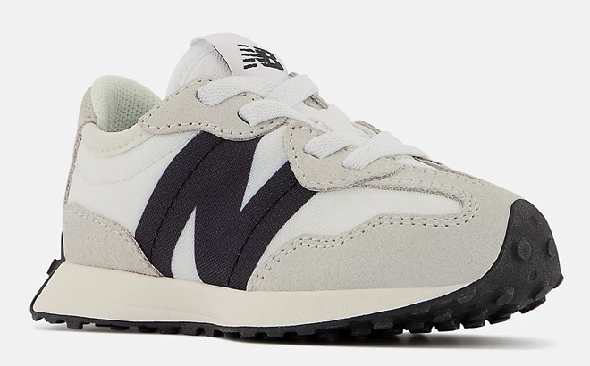 New Balance Kids 327 Shoes in Silver birch with sea salt and black