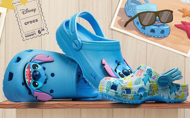 New Crocs Disney Stitch Classic Clogs for the Family