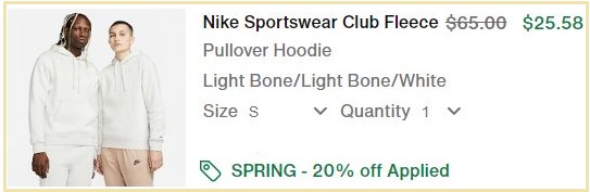 Nike Sportswear Club Pullover Fleece Hoodie Checkout Page