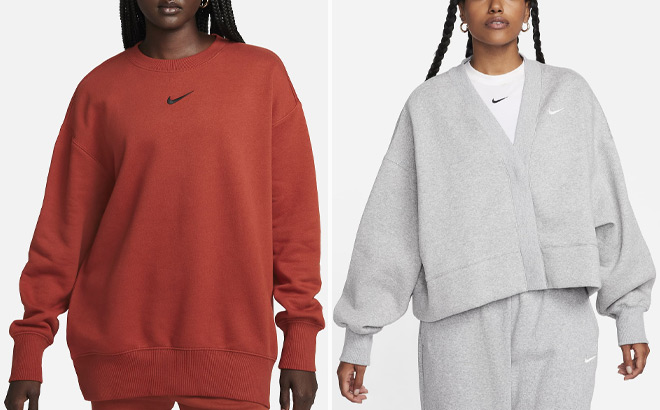 Nike Sportswear Phoenix Fleece Womens Sweatshirt and Nike Sportswear Phoenix Fleece Womens Cardigan