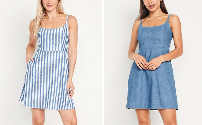 Old Navy Fit Flare Cami Mini Dress