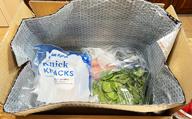 Opened Box with Food Ingredients Inside