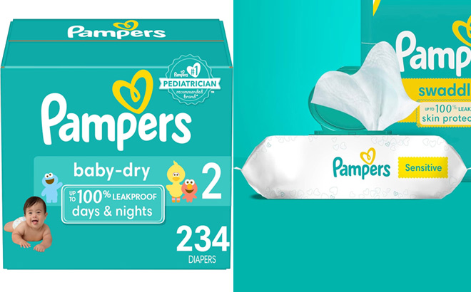 Pampers Size 2 Baby Dry Diapers 234 Count