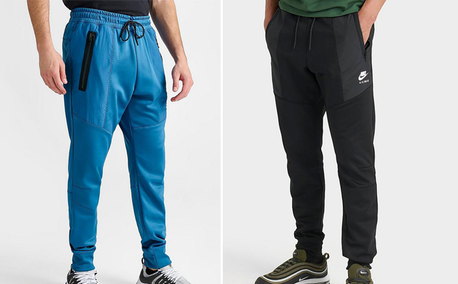 People Wearing Mens Nike Air Max Therma Fit Jogger Pants in Two Colors